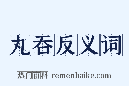 丸吞反义词是什么意思的图片